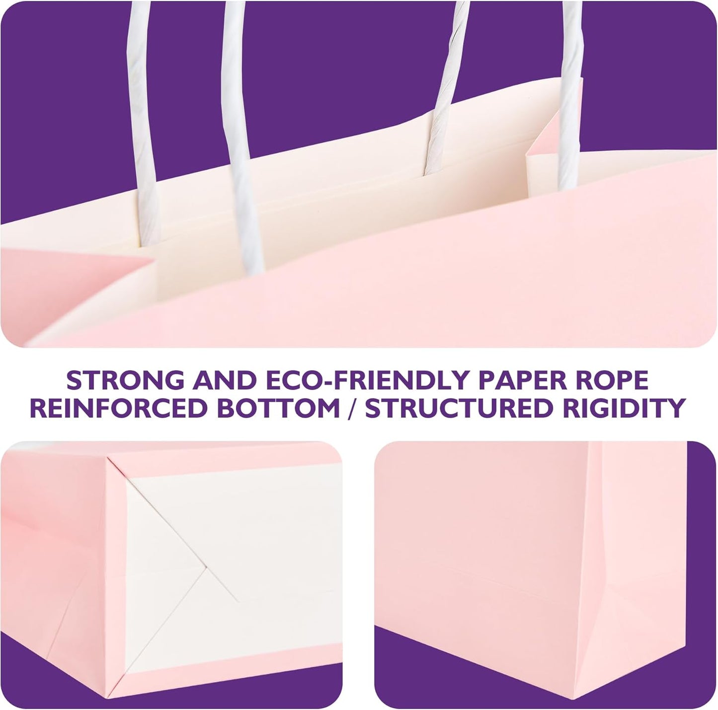 32 Pack Paper Gift Bags with Handles, 5.8"×3.2"×8.25" Party Favor Bags, Gift Bags, Small Gift Bags with Handles, Party Bags, Small Goodie Bags Bulk for Birthday, Crafts, Wedding, Party Supplies (8 Colors)