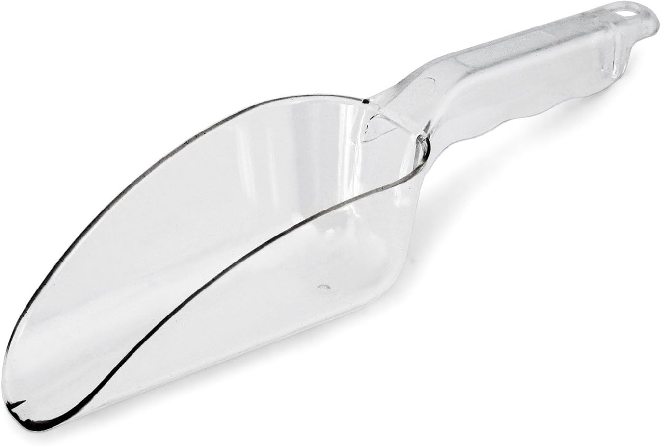 New Star Foodservice Commercial Grade Polycarbonate Plastic Utility Ice Scoop, White, 64 oz