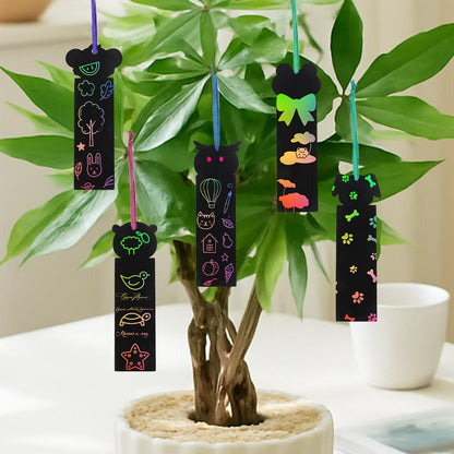 Christian Rainbow Scratch Bookmarks,Easter Basket Stuffers,Party Favors 60 Ribbons 30 Bamboo Stylus Bible Art Crafts Sunday School Crafts Christmas Scratch Off Cards Religious Gifts