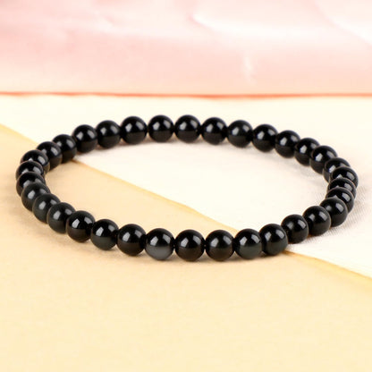 LPBeads Handmade Natural Gemstone Stretch Elastic Bracelet Healing Crystal Round Stone Beads Jewelry Gifts for Women Men