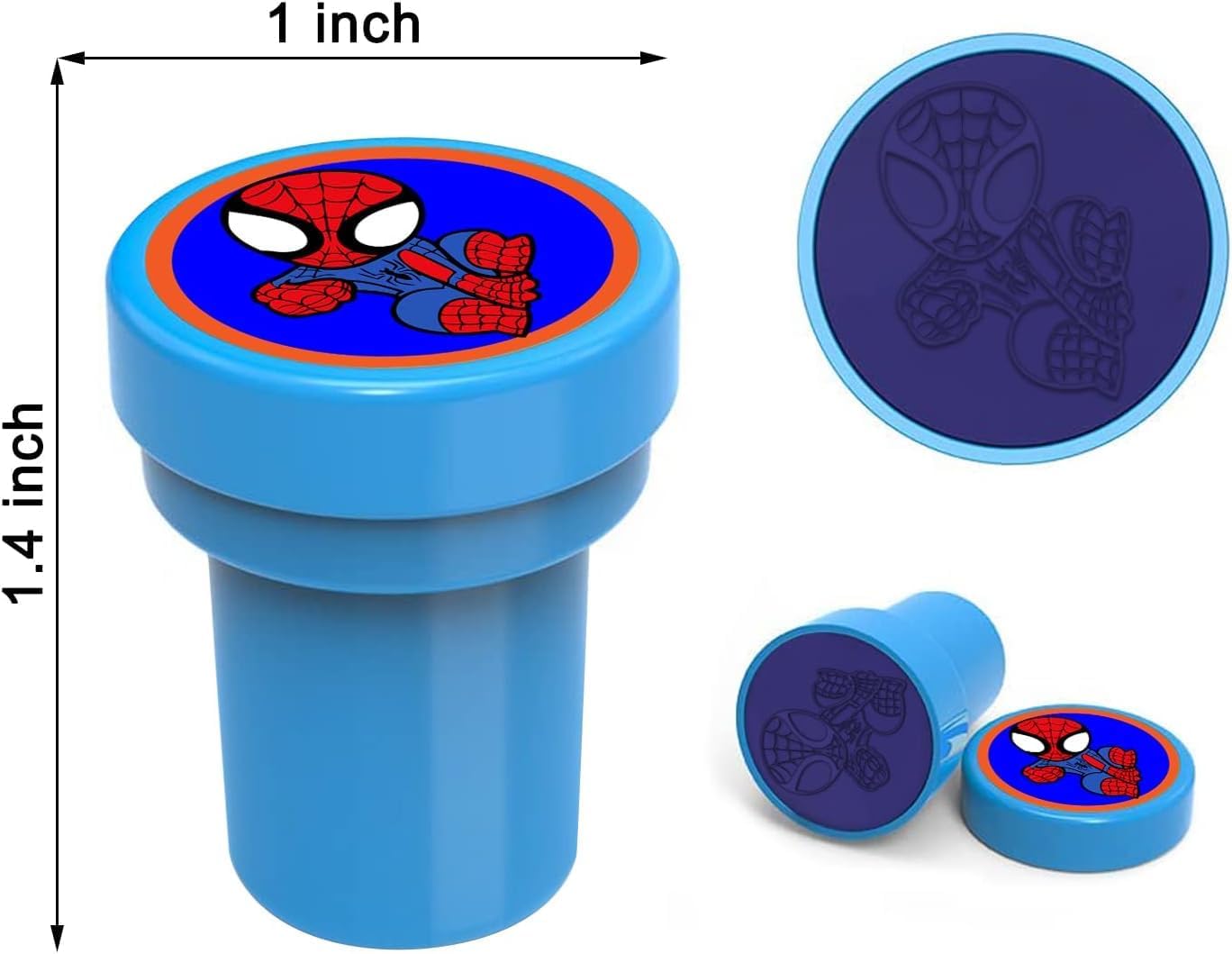 24 Pcs Spide Stampers - Perfect Spide Birthday Party Supplies, Goody Bag Fillers & Party Favors.