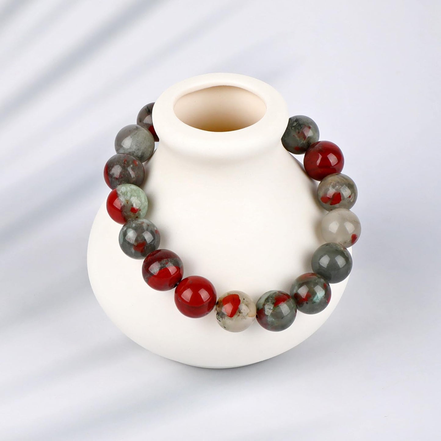 LPBeads Handmade Natural Gemstone Stretch Elastic Bracelet Healing Crystal Round Stone Beads Jewelry Gifts for Women Men