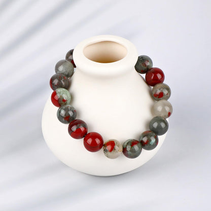 LPBeads Handmade Natural Gemstone Stretch Elastic Bracelet Healing Crystal Round Stone Beads Jewelry Gifts for Women Men