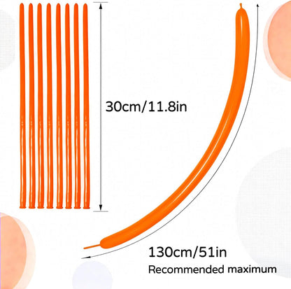 260 Clear Long Balloons for Animals, Thickening Skinny Latex Twisting for Arch Modeling Magic Clown Birthday Wedding Party Decorations 100pcs