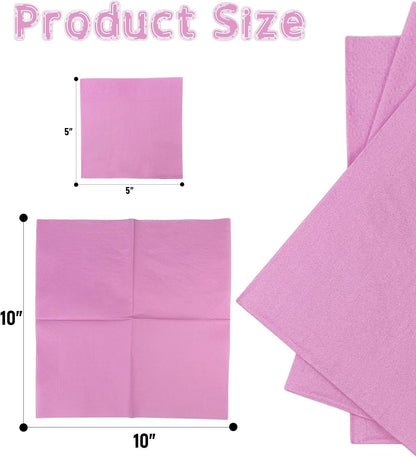24 colors Cocktail Napkins 5 * 5inch disposable Beverage Napkin paper for Cocktail, Wedding, Dinner，Brithday Party Dessert Wine Paper Napkins（ 120 Count）