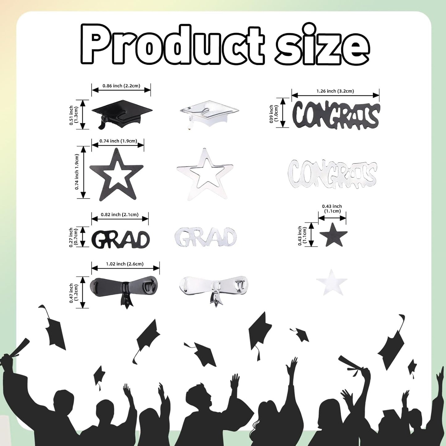 Gold and Black Graduation Confetti 2026, 1000 Pcs Congrats Grad Confetti Class of 2026 Party Table Centerpiece for 2026 Graduation Party Decorations