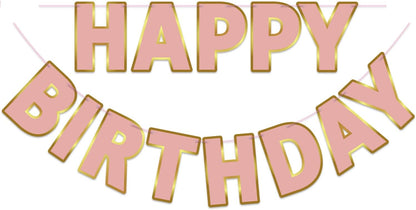 Happy Birthday Banner - 9ft Pre-Strung Happy Birthday Sign for Women, Men, Girls, Boys - No DIY Birthday Decorations & Party Supplies(Macaron)