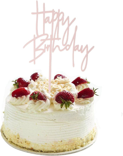 DIY Happy birthday Cake Topper Black Acrylic