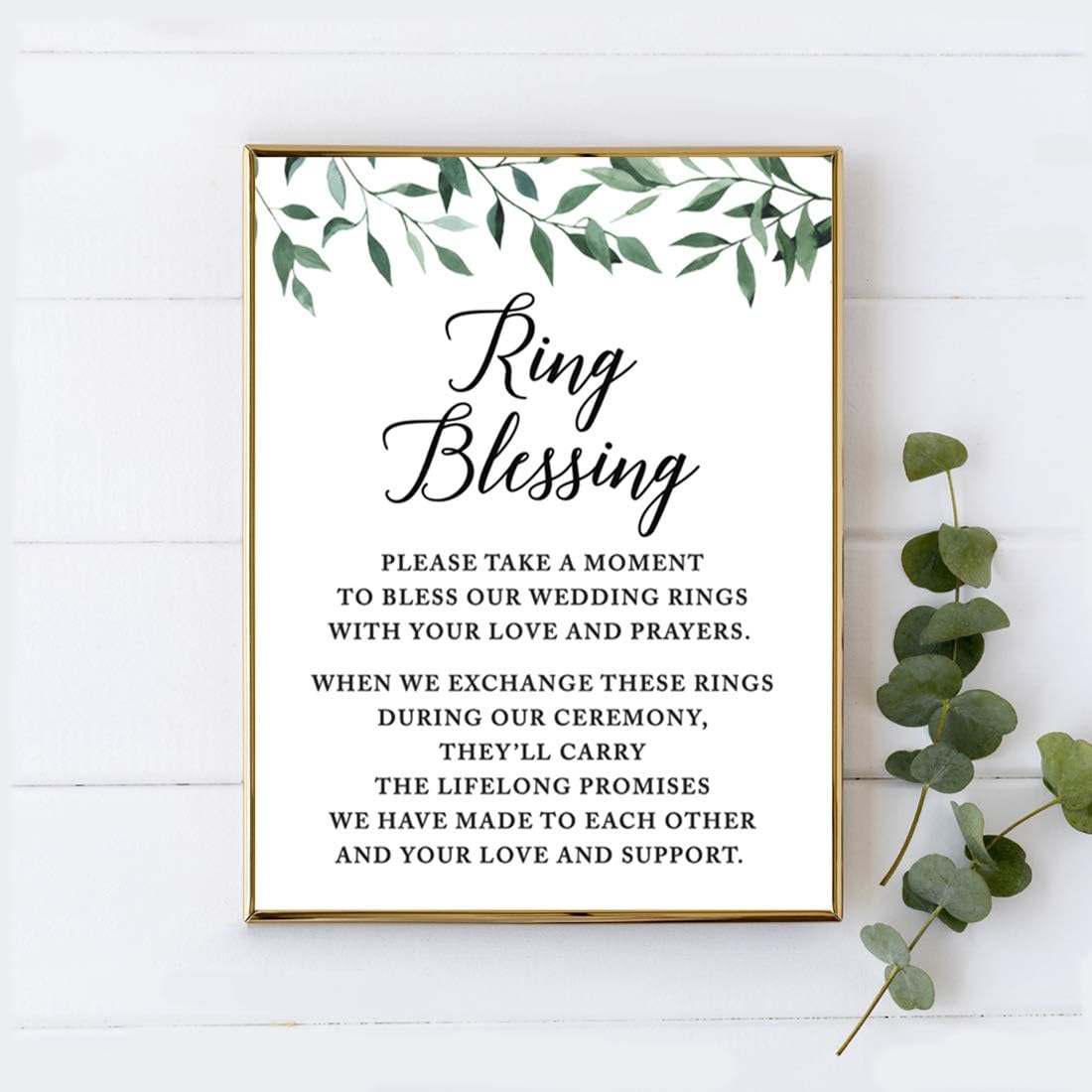 Andaz Press Wedding Party Signs, Natural Greenery Green Leaves, 8.5x11-inch, Bridal Shower Scavenger Hunt, 1-Pack - Colors B