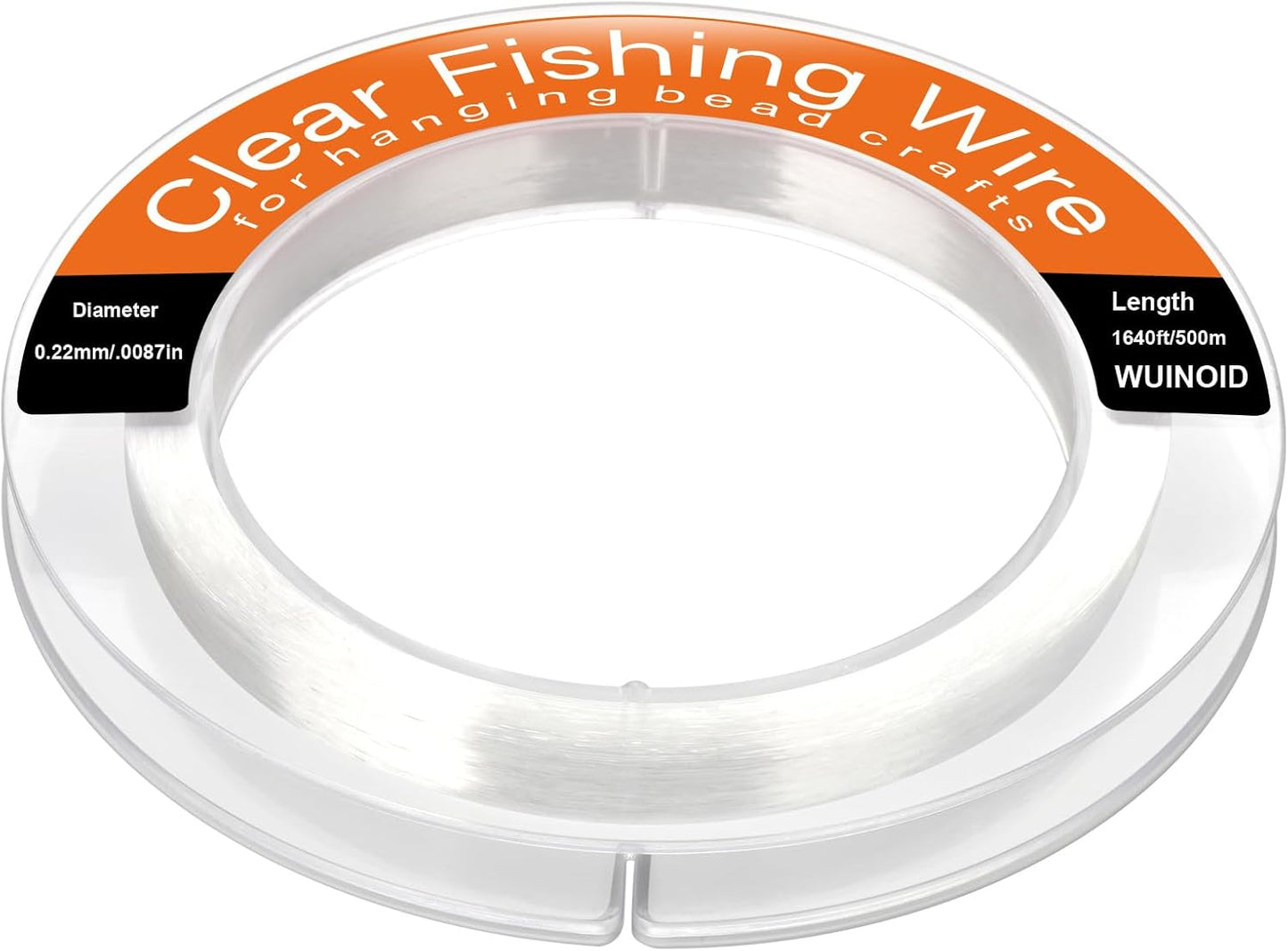 Clear Fishing Line Wire 755 ft, Invisible Monofilament Fishing Line Wire, Nylon String for Hanging Balloons Garland Crafts Picture Decorations, Clear String Threads Cords WUINOID