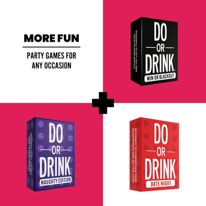 Do or Drink Sip or Strip Adult Drinking Card Game for Couples, Date Night & Parties – 250 Dares, Questions & Challenges for Boyfriend, Girlfriend, or Wife and Husband