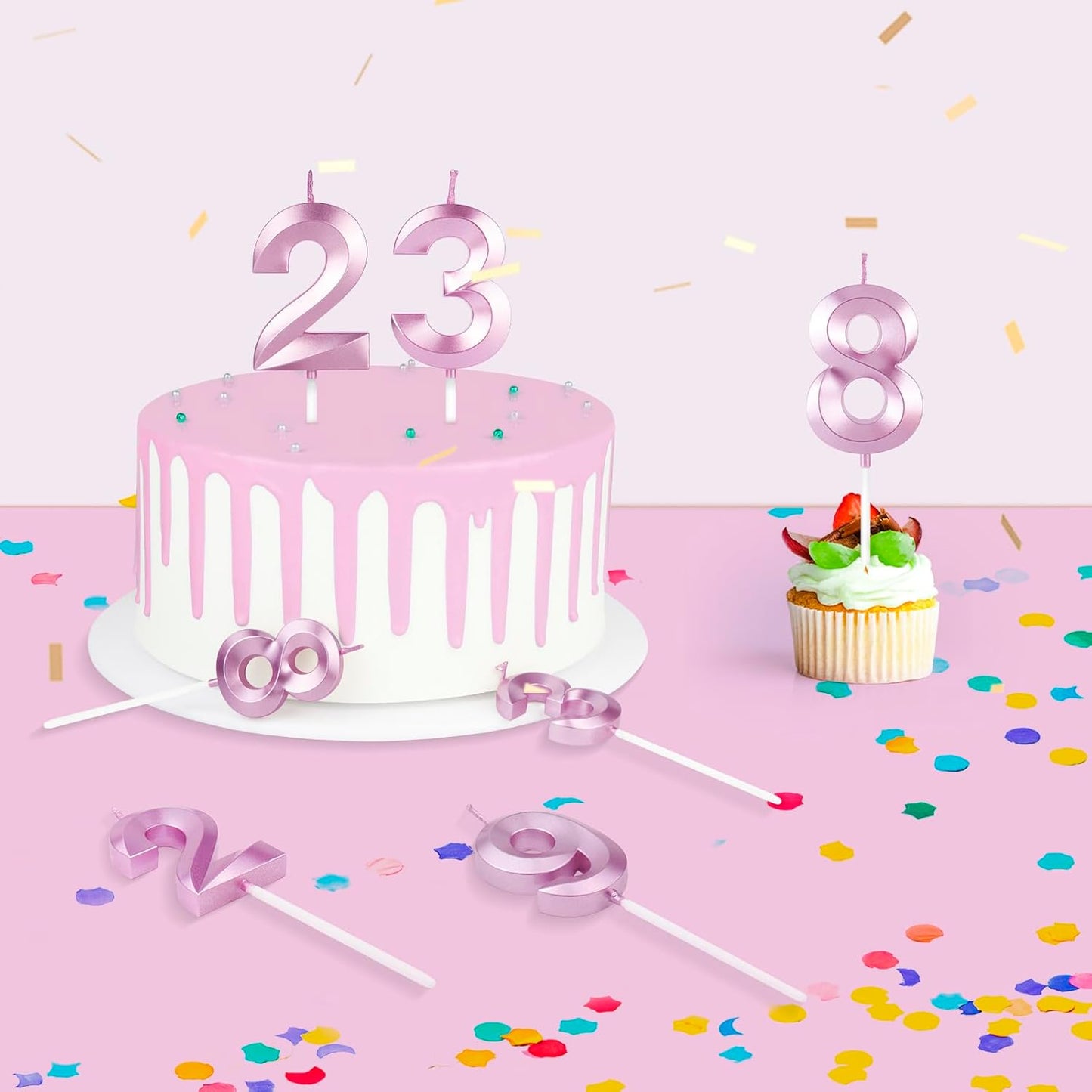 BEAN LIEVE Blue Birthday Candles - Number Cake Candles, Happy Birthday Numeric Candles Number 0 1 2 3 4 5 6 7 8 9 Used for Cake Decoration on Birthday Parties and Wedding Anniversary Celebration