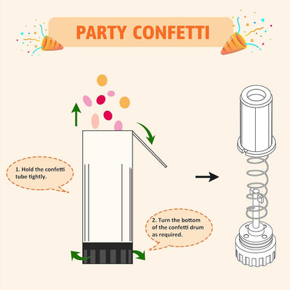Confetti Poppers Cannons for Wedding Birthday Graduation Baby Shower Anniversary Christmas New Year's Kids Fun Party Supplies Decorations and Favors (Gold)