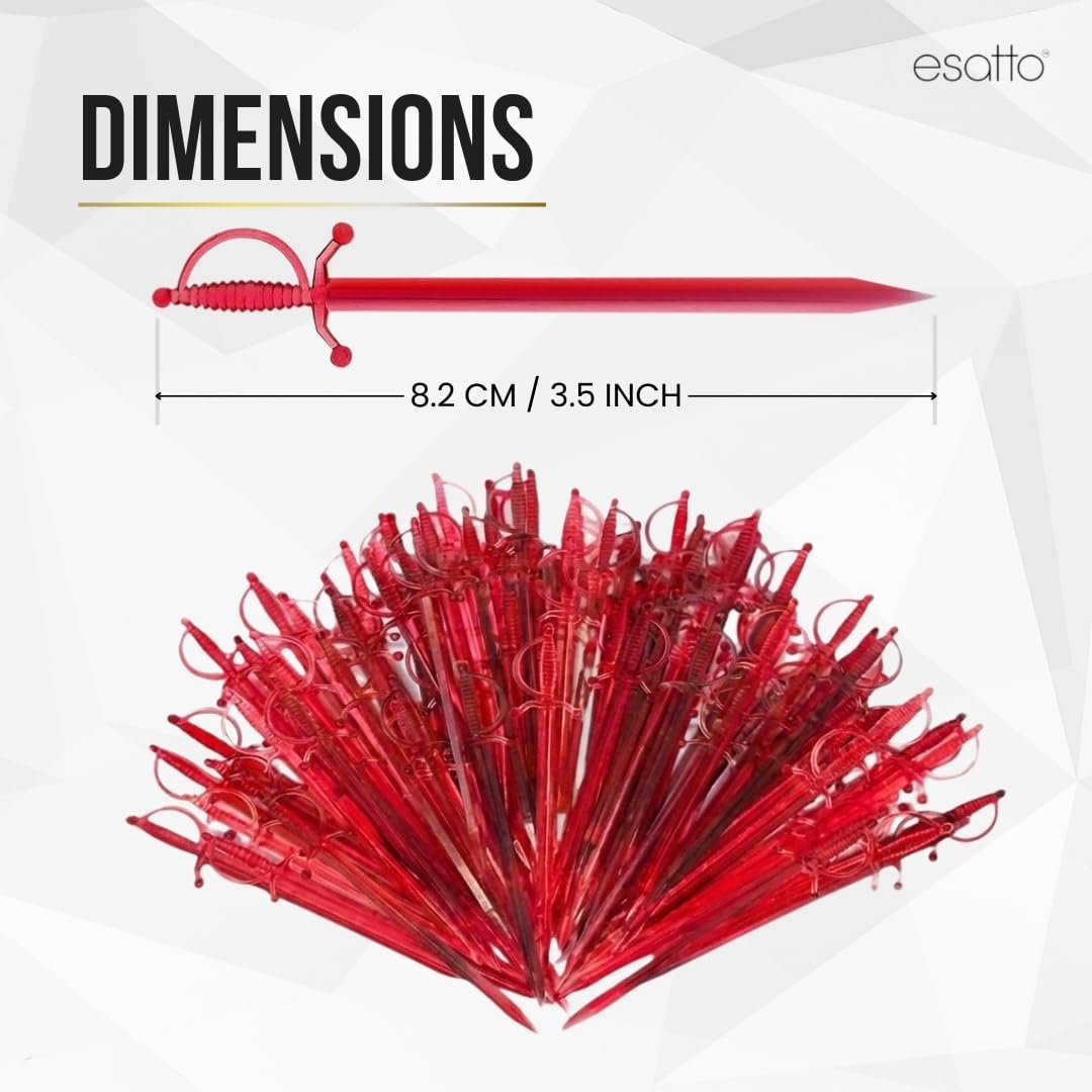 1000 Pcs Cocktail Picks Prism 7.62cm (3") - Sleek, Stylish Garnish for Cocktails, Perfect Plastic Toothpicks for Appetizers & Drinks, Versatile Fancy Skewers Food Pick for Charcuterie Parties