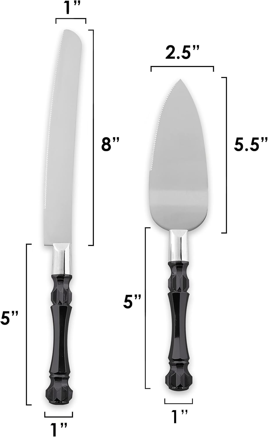 Homi styles Wedding Cake knife and Server Set | Elegant Rose Gold Color Premium 420 Stainless Steel plated Blades | Cake & Pie Serving Set for Wedding Cake, Birthdays, Anniversaries, Parties