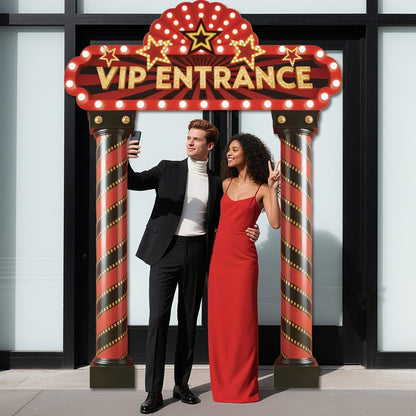 WADORN Airplane Shaped Photo Prop Selfie Frame Party Banner, 6.7x2.9 Ft Large Aircraft Themed Photo Backdrop Plane Themed Background Banner Hanging Supplies for Aviation Airplane Party Supplies