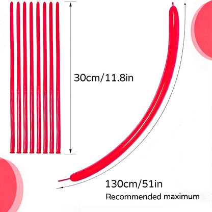 260 Clear Long Balloons for Animals, Thickening Skinny Latex Twisting for Arch Modeling Magic Clown Birthday Wedding Party Decorations 100pcs
