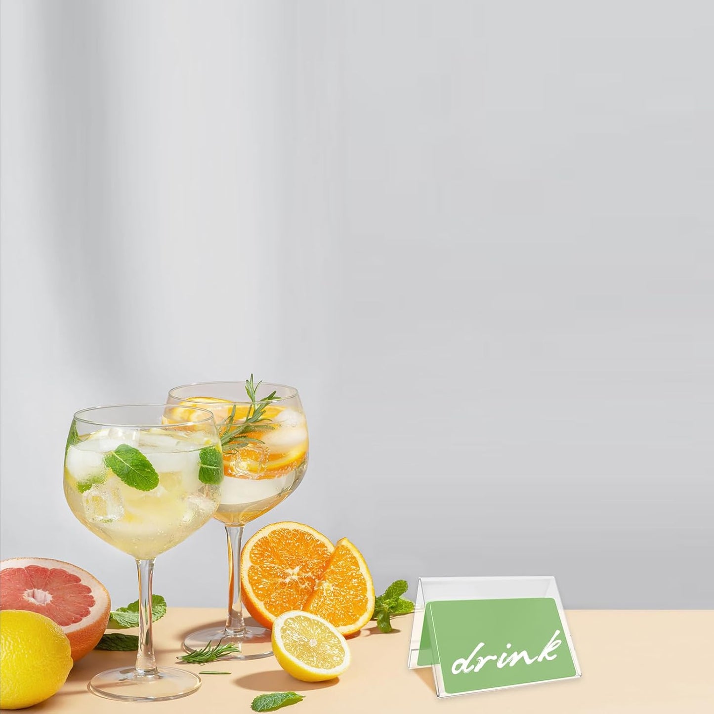 10 PCS Acrylic Table Tent Sign with 20 PCS Blank Cards, Coffee & Tea Reserved Sign Table Beverage Display Signs for Weddings, Birthday Parties, Message Board Signs, Buffet, Bakery