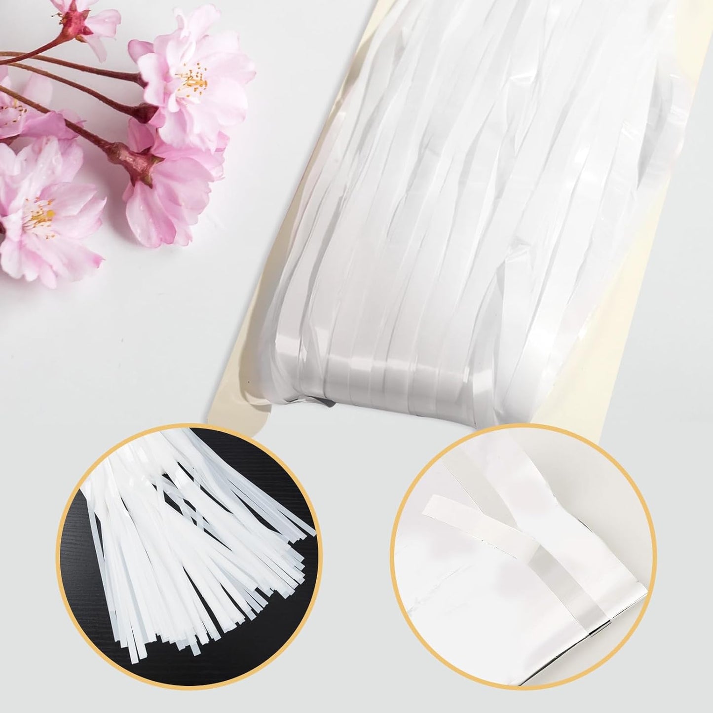 20 Pack Silver Foil Curtain Backdrop 3.2ft x 8.2ft Foil Fringe Backdrop Curtain Metallic Tinsel Foil Fringe Curtains Streamer Backdrop Curtains for Birthday Party Decorations Photo Booth (Silver)