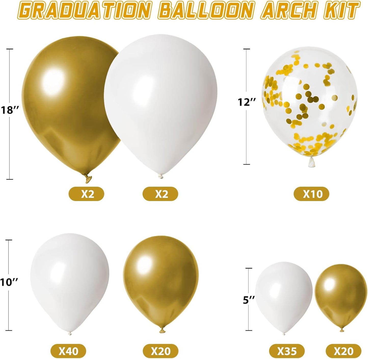 Graduation Decorations 2026 Graduation Party Decorations Set of 4 Boxes with 129pcs Balloons Arch Garland Kit Party Supplies for Any Grades Blue