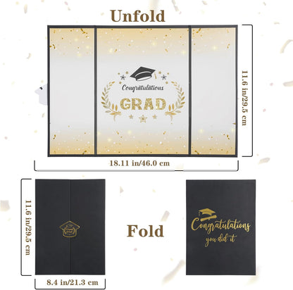 Graduation Guest Book 2026, Black and Gold Graduation Decorations Class of 2026 Graduation Signature Autograph Book for Congrats Grad Party Favors Supplies Gifts