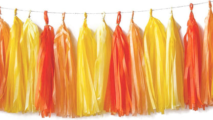 Pink and Gold Tassel Garland,Paper Tassel Banner,Table Decor,Pink and Gold Tissue Tassels Party Decor Supplies for Party,DIY Kits - (15 PCS)