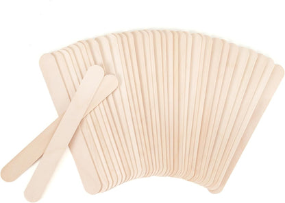 1200 Pieces Wooden Craft Sticks, 4.5 Inch Long Natural Wood Popsicle Ice Cream Sticks for DIY Wood Crafts, Hair Removal and Waxing Supplies, Paint Stirrer, Art Projects and Ice Pop Sticks