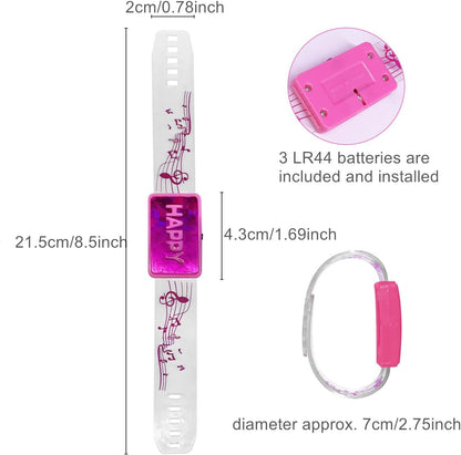 M.best 24pcs LED Light Up Bracelets, Glow in The Dark Flashing Wristbands Happy Bracelets Party Favors for Wedding,Sports,Festivals,Concerts,Party