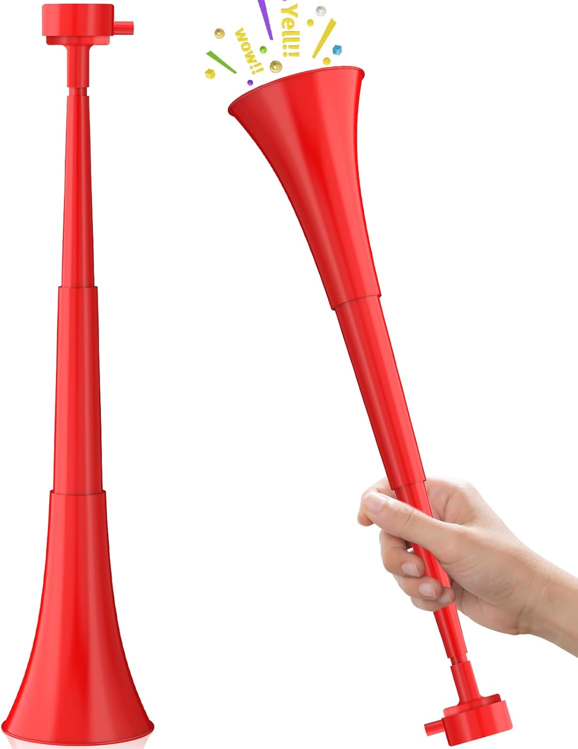 Stadium Horn for 2026 World Cup, Vuvuzela Plastic Trumpet Collapsible Cheering Blow Horns Loud Soccer Noise makers for Sporting Events Football Games Carnival Fun Birthday Party Favors - 1PCS (Blue)