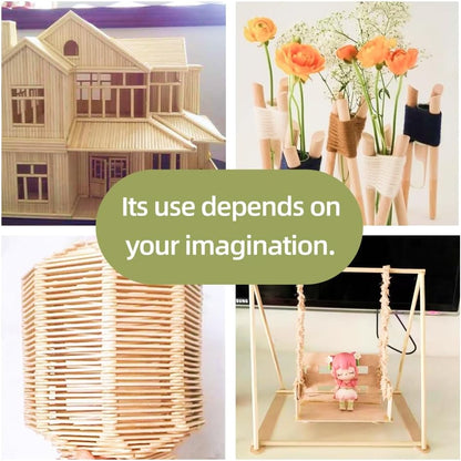 Dtmasao 1/4 x 12 Inch 25 PCS Dowel Rods Wood Sticks Wooden Dowel Rods - Unfinished Bamboo Sticks - for Crafts and DIYers