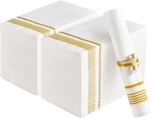 200 Pack Paper Napkins Disposable Guest Towels, Premium Quality 3-ply Dinner Napkins Soft, Absorbent Paper Hand Towels for Party or Wedding
