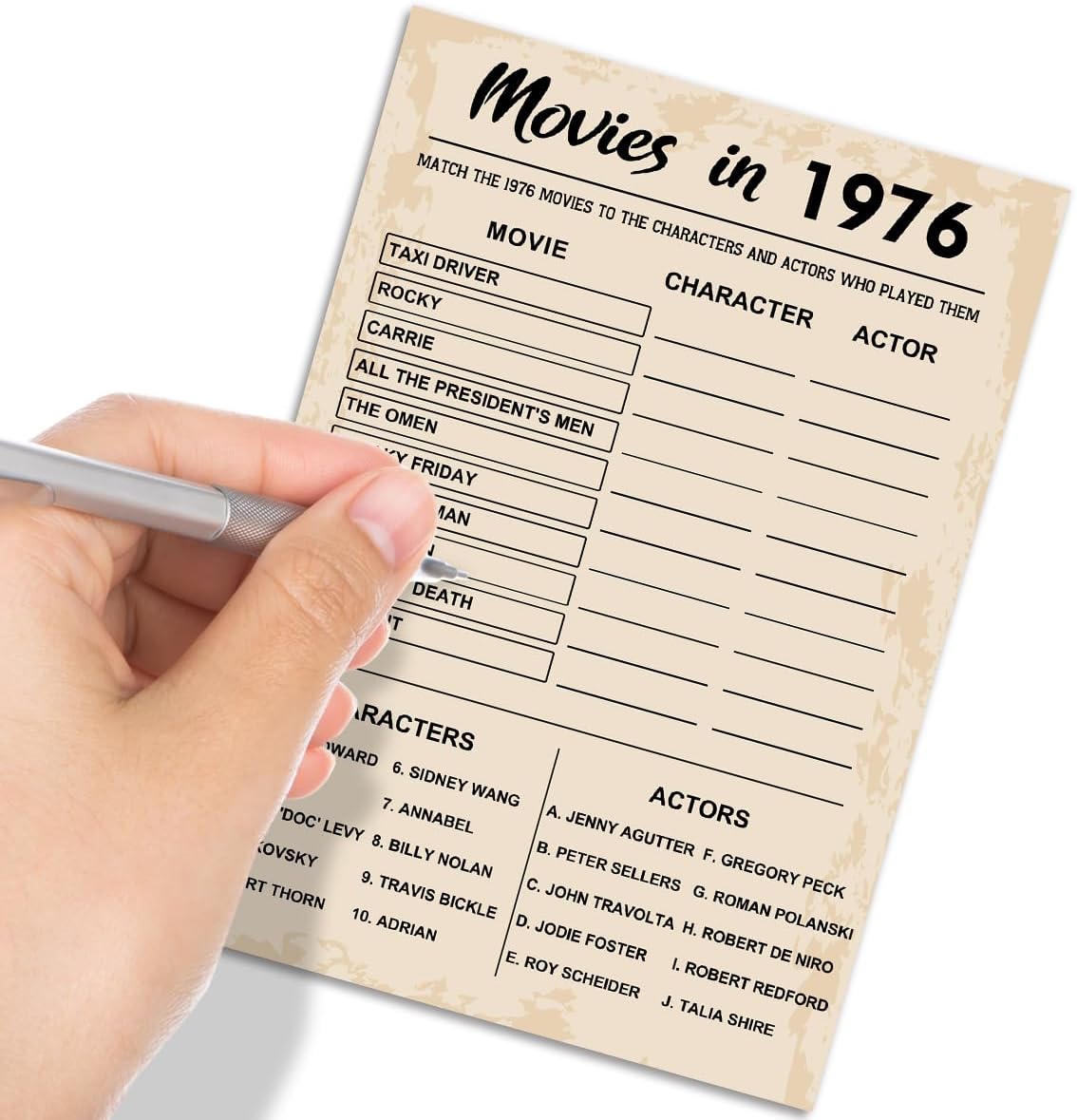 QUPT 40th Birthday Party Games, Movies in 1986 Games, Birthday Party Supplies for Adults, Fun 1986s Party Game，Pack of 30 Cards