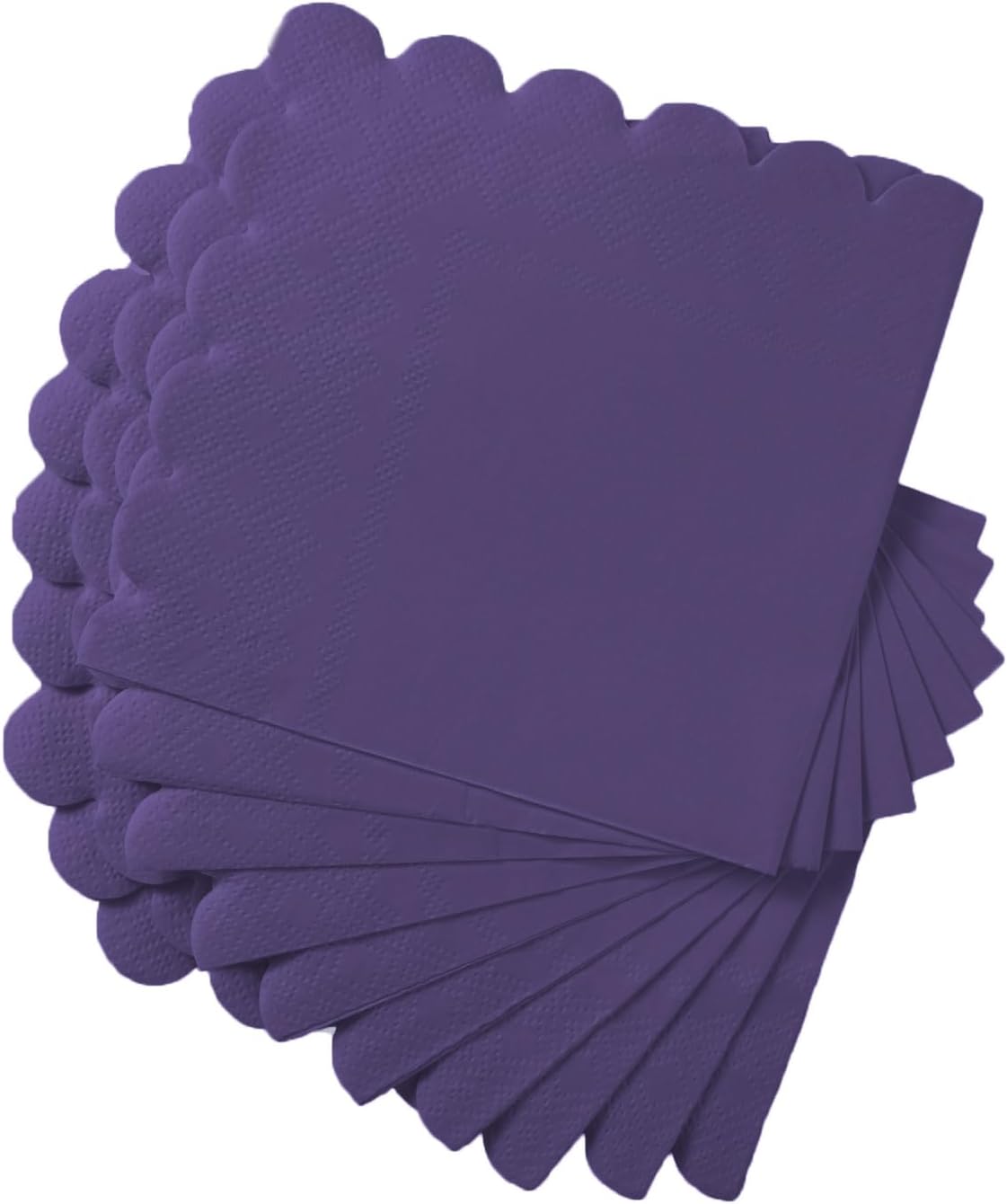 100 Pack Cocktail Napkin 2-Ply Scalloped Edged Dessert Napkins Folded 5 x 5 Inches Disposable Napkins for Dinner Wedding Birthday Party Bridal Anniversary Reception Event (Pink)