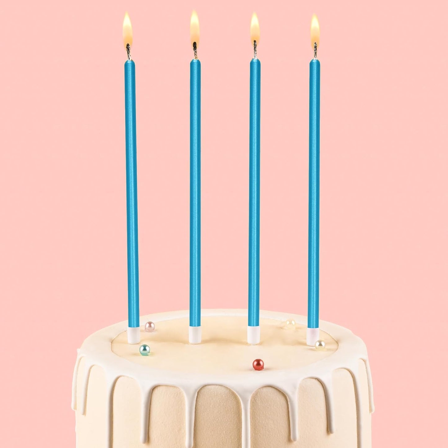 Pink Gold Long Thin Birthday Candles, Cake Candles, Birthday Parties, Wedding Decorations, Party Candles