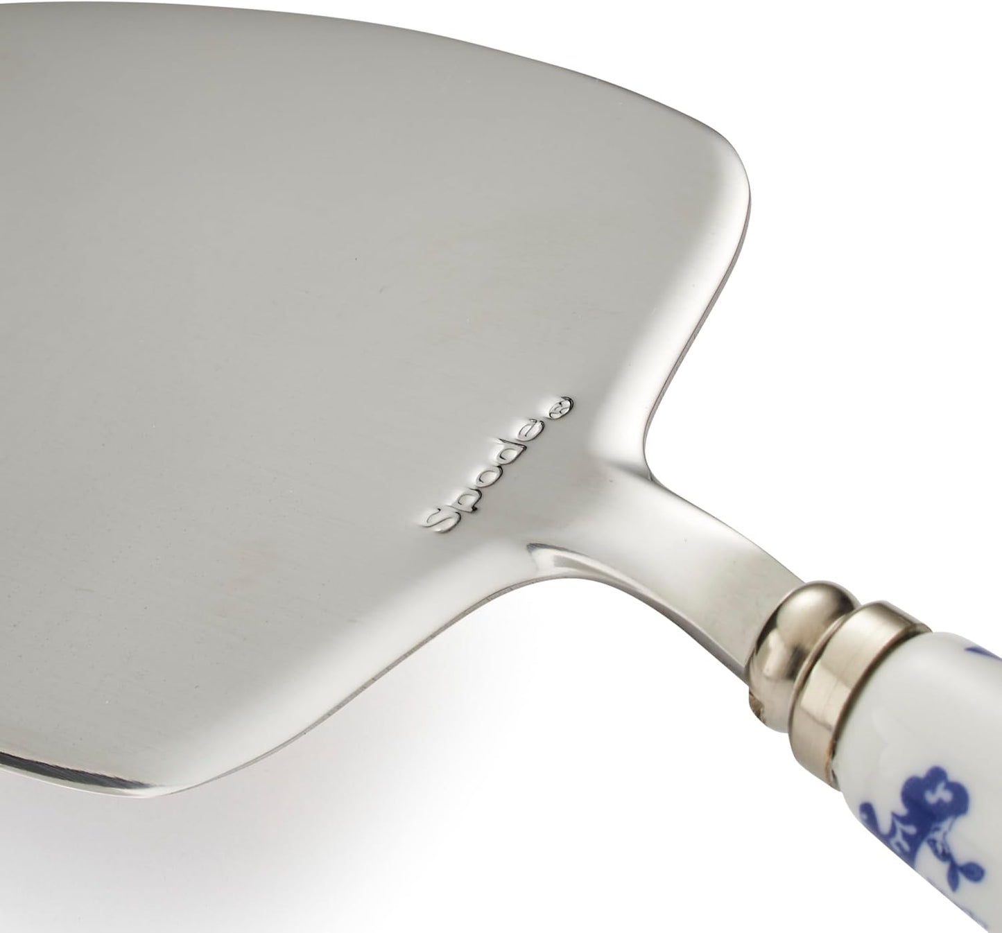 Spode Blue Italian Cake Server - 10 Inch Porcelain Dessert Knife for Slicing Cakes, Pies, Pastries
