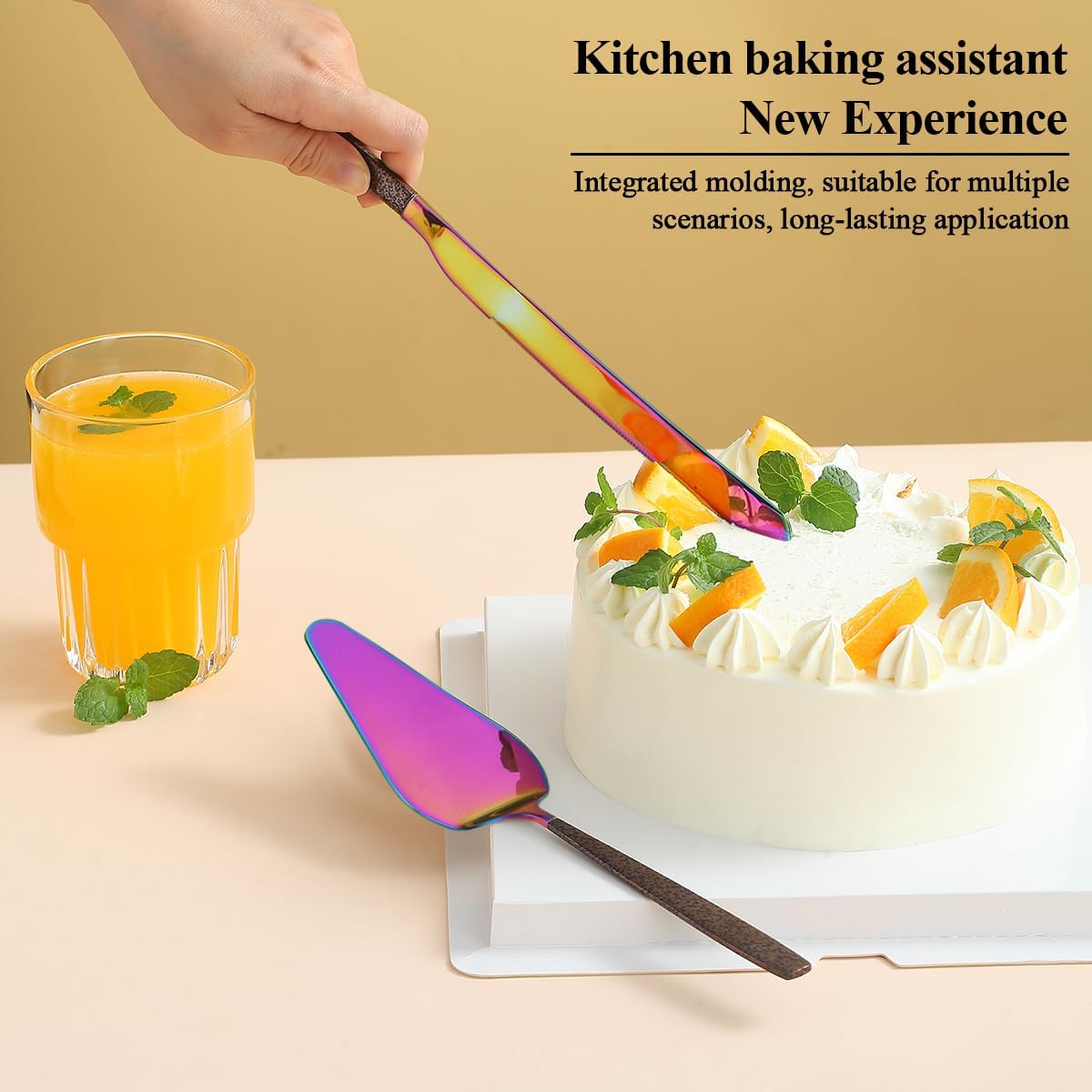 Evanda Wedding Cake Knife and Server Set, Cake Cutte Pie Server for Everyday, Wedding and Birthdays, Dishwasher Safe
