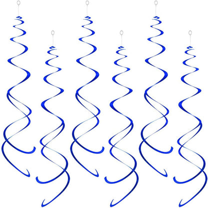 Party Swirl Decorations, Hanging Swirl for Ceiling Decorations, Purple, Pack of 30
