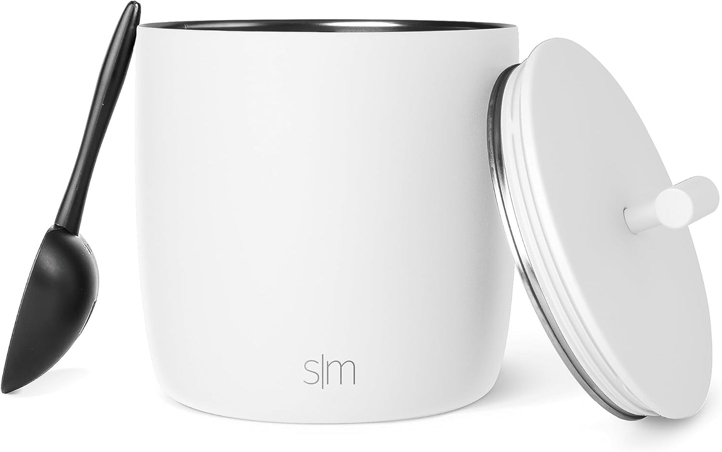 Simple Modern Vacuum Insulated Ice Bucket with Lid and Scoop | for Cocktail, Champagne, Wine, Beer, & Hosting | Stainless Steel 100oz Capacity for Large Parties | Rocks Collection | Midnight Black