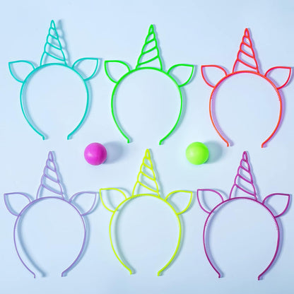ZIRICHER 6 Colors Glow in the Dark Headbands, Plastic Light Up Hair Band Crowns Luminous Headband For Girls Party Headbands