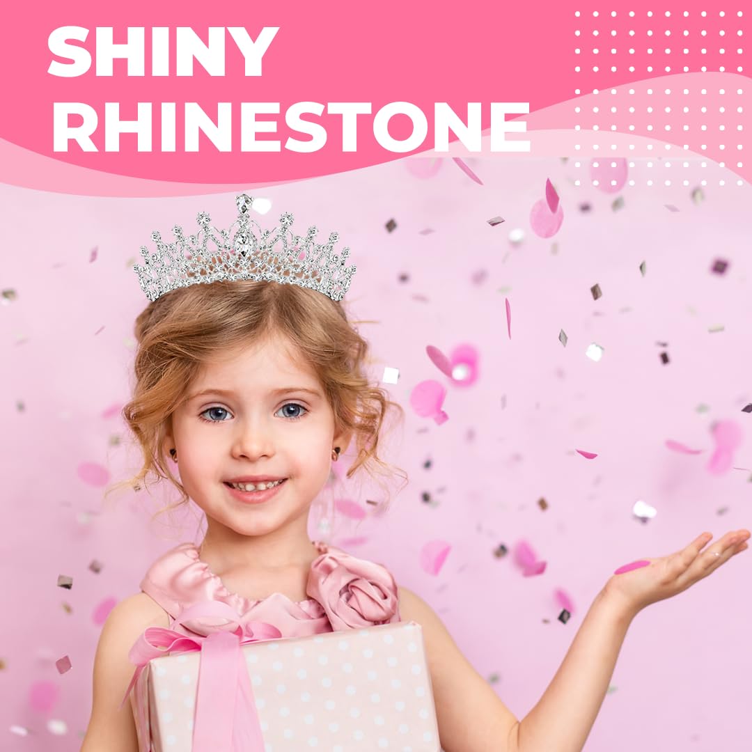 Birthday Tiara Crown with Sash for Women, Headband Hair Accessories for Wedding Party Costume
