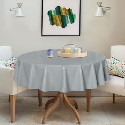 sancua Clear Plastic 100% Waterproof Tablecloth - 54 x 78 Inch - Vinyl PVC Rectangle Table Cloth Protector Oil Spill Proof Wipe Clean Table Cover for Dining Tables, Parties & Camping, Crystal Clear