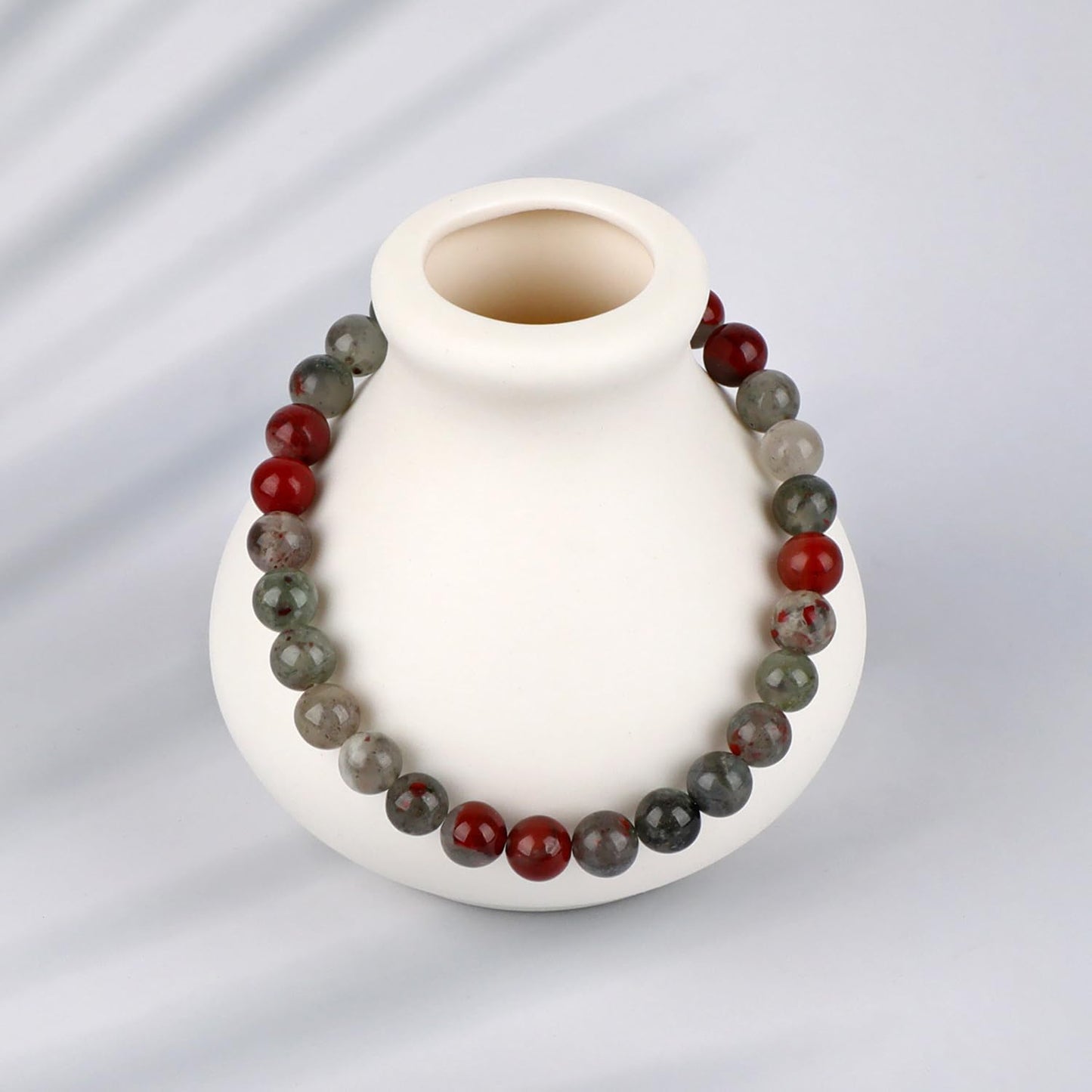LPBeads Handmade Natural Gemstone Stretch Elastic Bracelet Healing Crystal Round Stone Beads Jewelry Gifts for Women Men
