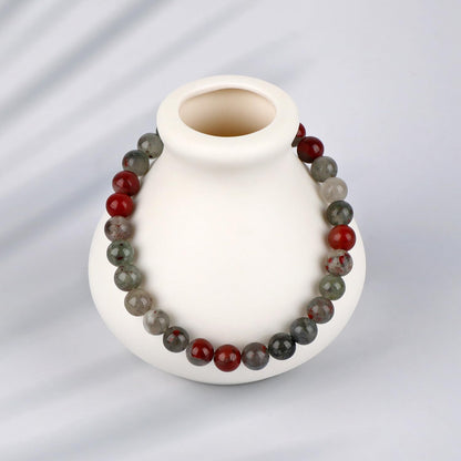 LPBeads Handmade Natural Gemstone Stretch Elastic Bracelet Healing Crystal Round Stone Beads Jewelry Gifts for Women Men