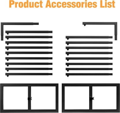 Putros Heavy Duty Backdrop Stand 8ft x 8ft Gold Pipe and Drape Kit Adjustable Metal Backdrop Sand for Wedding Photobooth Exhibition Decoration