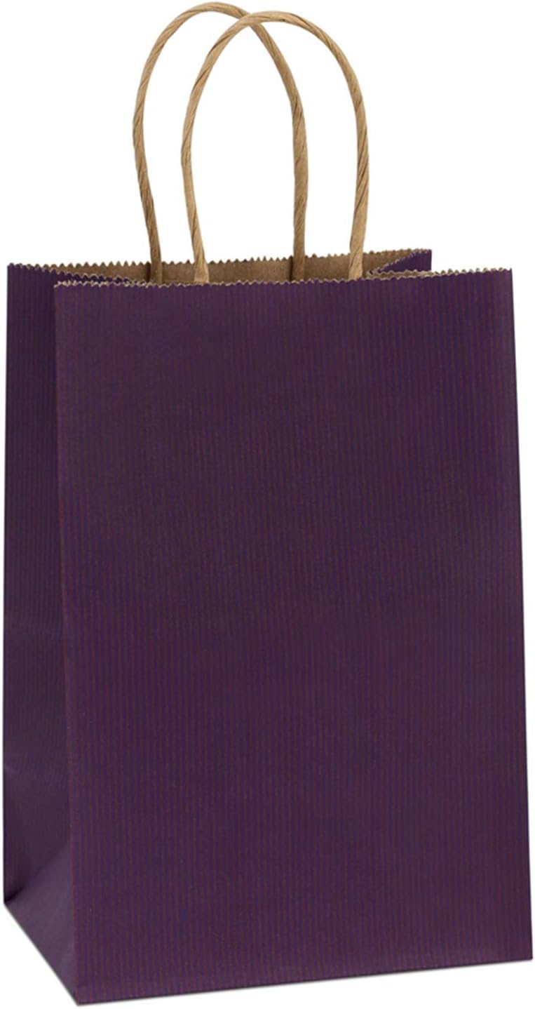 BagDream Gift Bags 100Pcs 5.25x3x8 Small Kraft Paper Gift Bags with Handles Bulk, Brown Paper Sacks for Small Business, Retail, Merchandise, Wedding Birthday Party Favor