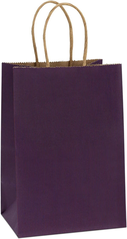 BagDream Gift Bags 100Pcs 5.25x3x8 Small Kraft Paper Gift Bags with Handles Bulk, Brown Paper Sacks for Small Business, Retail, Merchandise, Wedding Birthday Party Favor