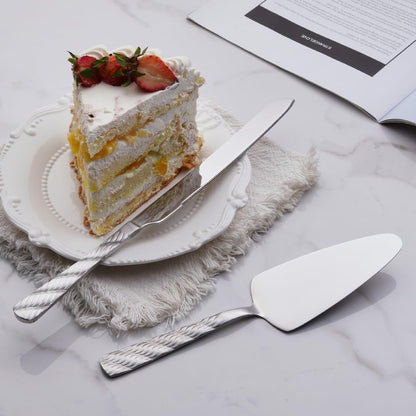 Rainbow Cake Cutting Set, Stainless Steel Cake Knife and Server, Cake Pie Cutter Set for Wedding, Birthday, Party