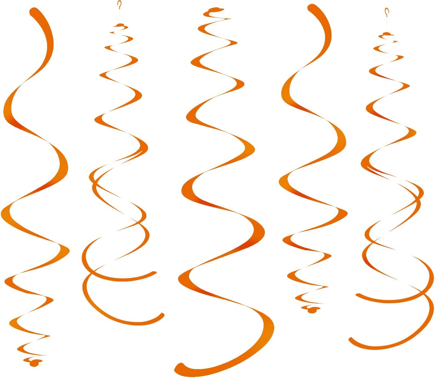 Gold Party Hanging Swirl Decorations Plastic Streamer for Ceiling, Pack of 28