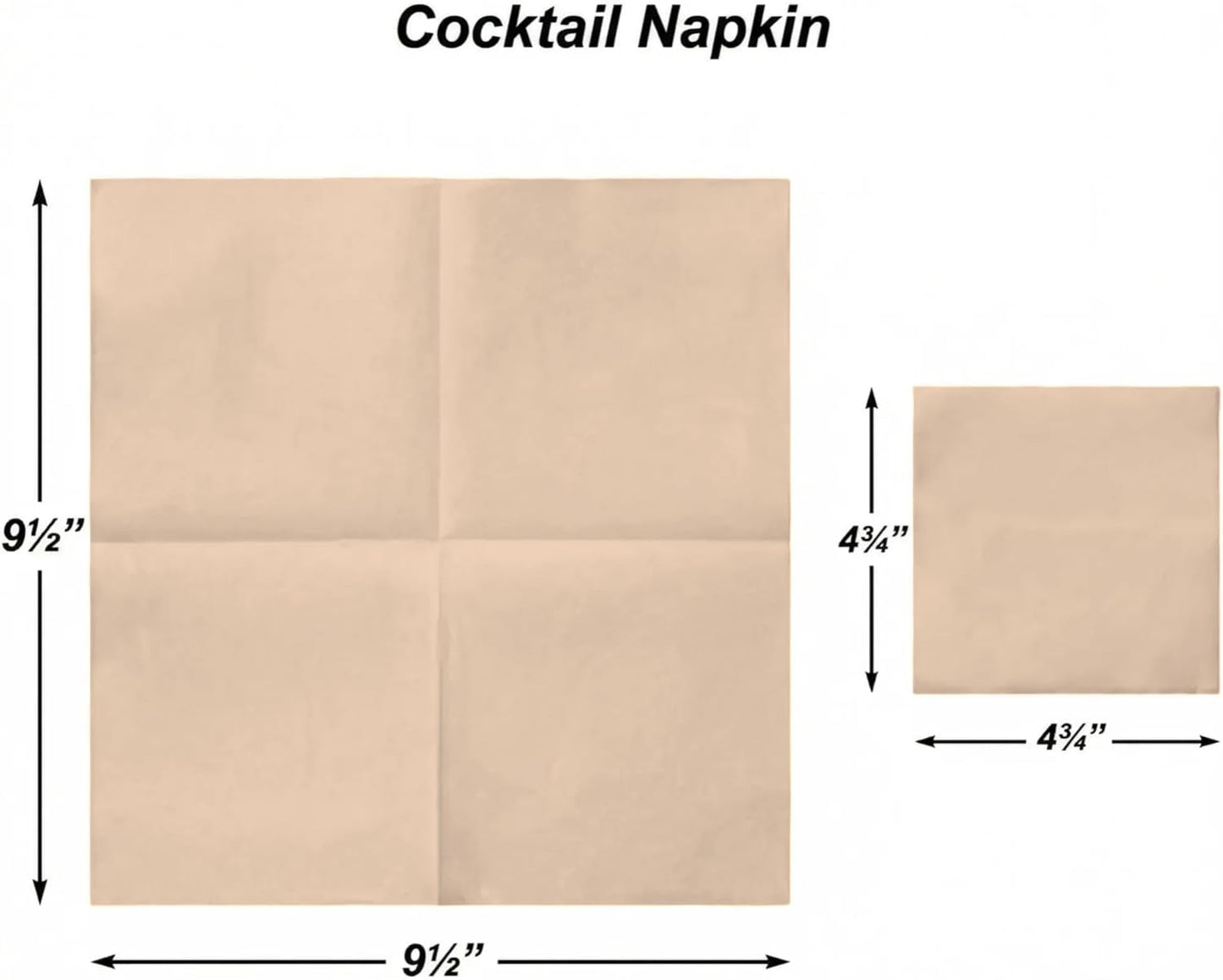 AH AMERICAN HOMESTEAD Cocktail Napkins-Disposable Beverage/Bar Napkins-White Linen-Like Square Napkins-Eco-Friendly & Compostable-Everyday Use, Party or Wedding 4.75inch x 4.75inch (100 Count, White)
