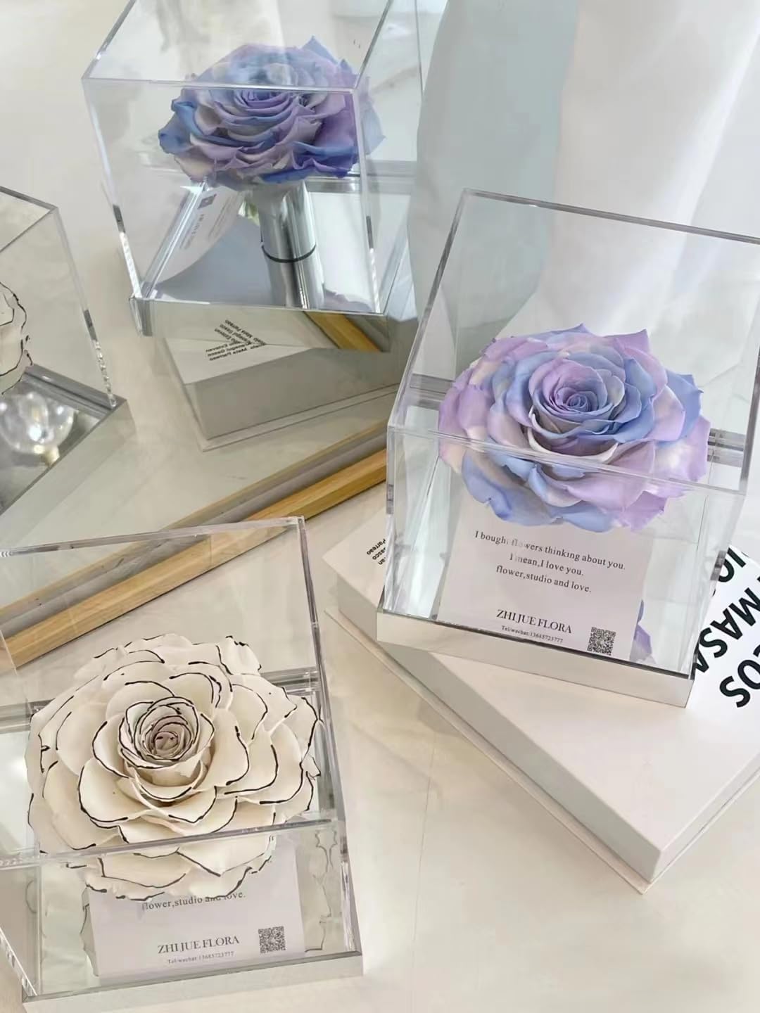 KissYou Acrylic Box Clear Boxes with Lid 12 Packs Small Candy Box Display Square Cube Wedding Graduation Party Decorations Jewlry Gift Box